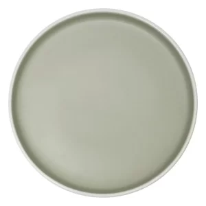 ASSIETTE PLATE RONDE-EN PORCELAINE-26CM-ALIX-VERT MAT