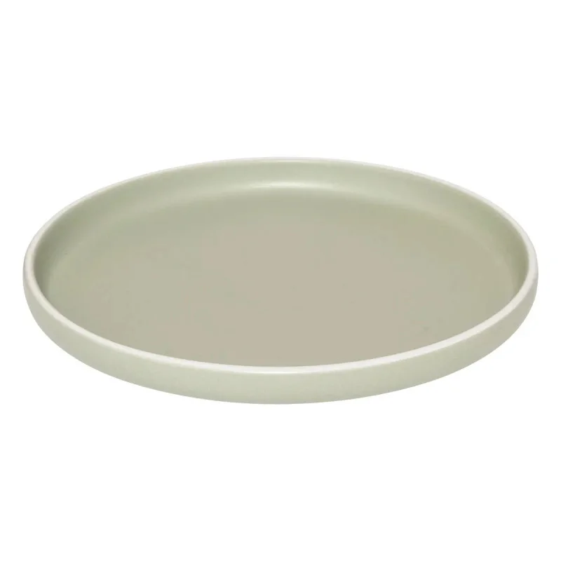 ASSIETTE PLATE RONDE-EN PORCELAINE-26CM-ALIX-VERT MAT – Image 2