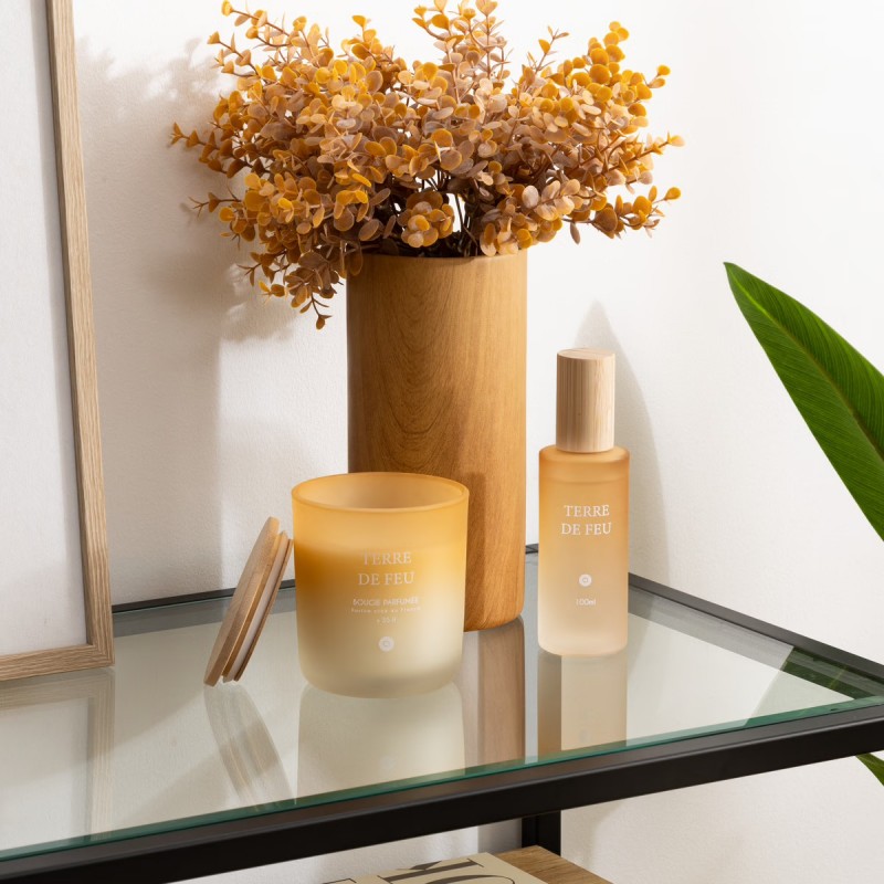 BOUGIE PARFUMEE-255G-DANS PHOTOPHORE EN VERRE-TERRE D'AILLEURS – Image 2