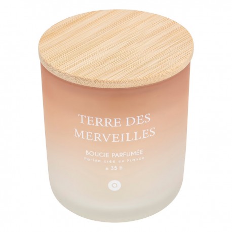 BOUGIE PARFUMEE-255G-DANS PHOTOPHORE EN VERRE-TERRE DES MERVEILLES – Image 3