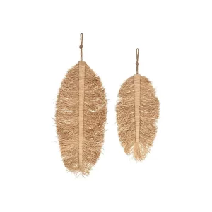 DECORATION MURALE EN RAPHIA-2PCS-OASIS NATUREL