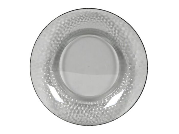 ASSIETTE A DESSERT-20CM-EN PLASTIQUE MARTELE-CHARBON