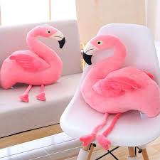 PELUCHE FLAMANT ROSE-FLAMINGO ROSE BEC NOIR BLANC