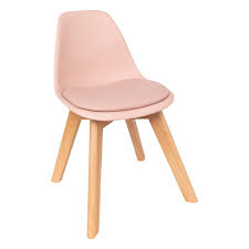 CHAISE ENFANT-PIED EN BOIS-31X38.5X55CM-ROSE