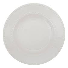 ASSIETTE CREUSE RONDE EN PORCELAINE-22CM-PERLE BLANCHE