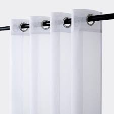 RIDEAU PRET A POSER-140X265CM-VOILAGE BLANC