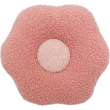 Tabouret-28,5x28,5x28,5cm-pieds en bois assise en fourrure any kids-rose – Image 3