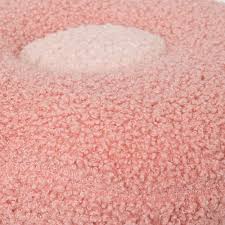 Tabouret-28,5x28,5x28,5cm-pieds en bois assise en fourrure any kids-rose – Image 2