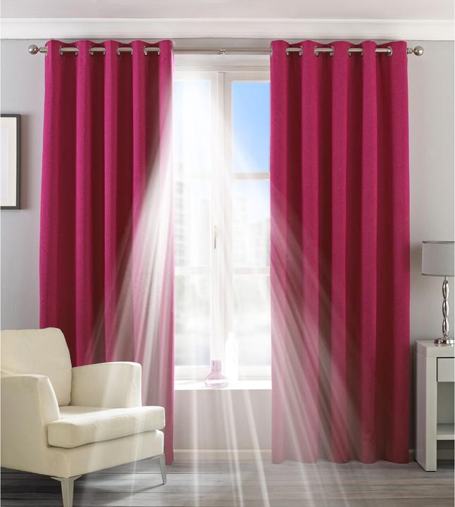 RIDEAU PRET A POSER-140X265CM-EN POLYESTER-ROUGE BORDEAUX – Image 2