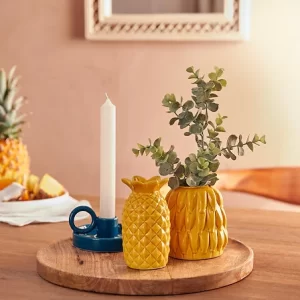 Vase en céramique yuca forme fruits ASST