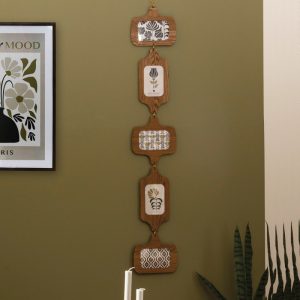 Cadre photo 5 cadres articules en bois isaura pele -mêle