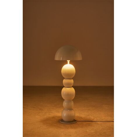 Lampe de sol-115cm-tout en métal-5 boules crème brillant – Image 2