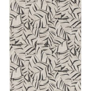 TAPIS DE SALON-80X150CM-PALMA 960-BEIGE NOIR