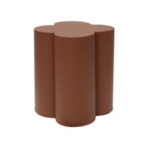 Tabouret rond en métal-37x37x40cm-marron mat