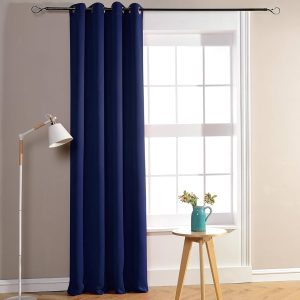 RIDEAU PRET A POSER OCCULTANT-250X265CM-BLEU FONCE UNI