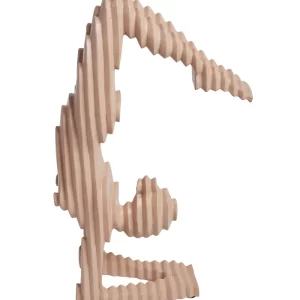 Décoration a poser en resine-18,8x8,7x31,5cm-femme yoga-taupe