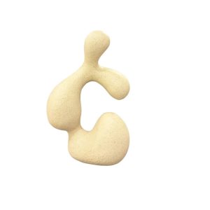 Décoration a poser en resine-7,5x8x27,5cm-forme ruban-beige