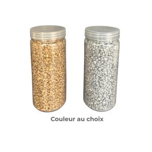 Pierre décorative-700g/0,4-0,6cm-dore-argente ASST