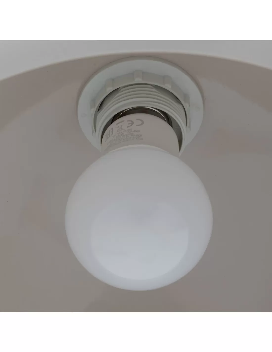 Lustre 1 lampe-13,4x27,5cm-tout en métal-taupe – Image 4