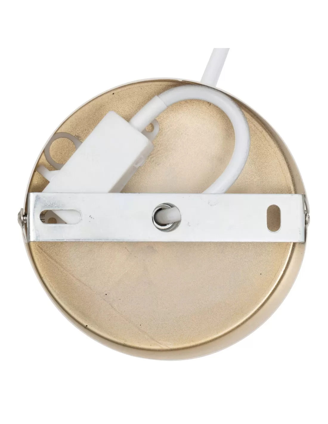 Lustre 1 lampe-13,4x27,5cm-tout en métal-taupe – Image 2