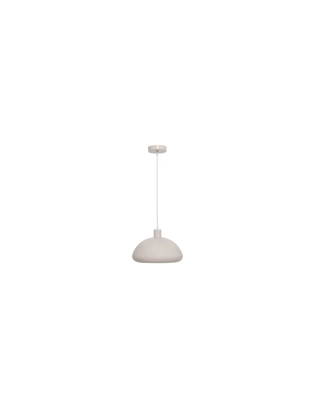 Lustre 1 lampe-13,4x27,5cm-tout en métal-taupe