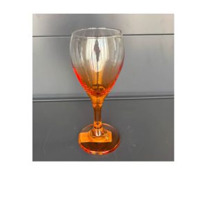 Verre a pied-330ml-transparent dégrade-orange