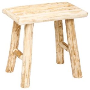 Tabouret en bois decoratif-34x23x31cm-woody naturel