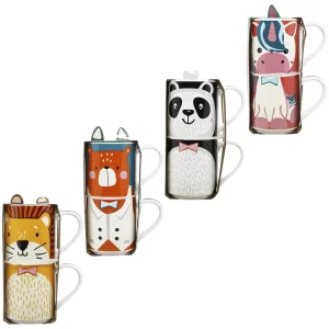 Mug en porcelaine-265ml-2pcs-motif enfants ASST