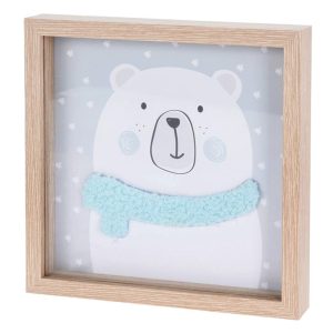 Tableau décoratif pour enfant-20x20cm-en bois motif animaux ASST