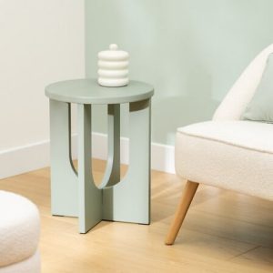 Table a café en bois ronde-50,5x40cm-bloom-vert