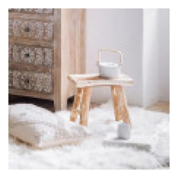 Tabouret en bois decoratif-34x23x31cm-woody naturel – Image 3