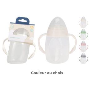Gobelet pour enfant avec tetine-250ml-en plastique ASST