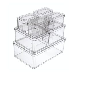 Boite de conservation en plastique-8pcs-transparent