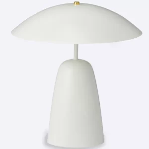 Lampe de table-37cm-tout en métal-blanc casse