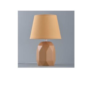 Lampe de table-31cm-en céramique- rose abj rose