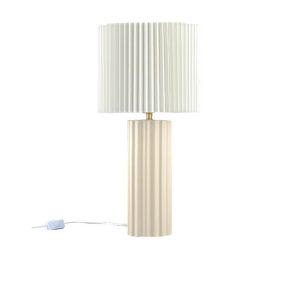 Lampe de table-30x60cm-en céramique-blanc-abj