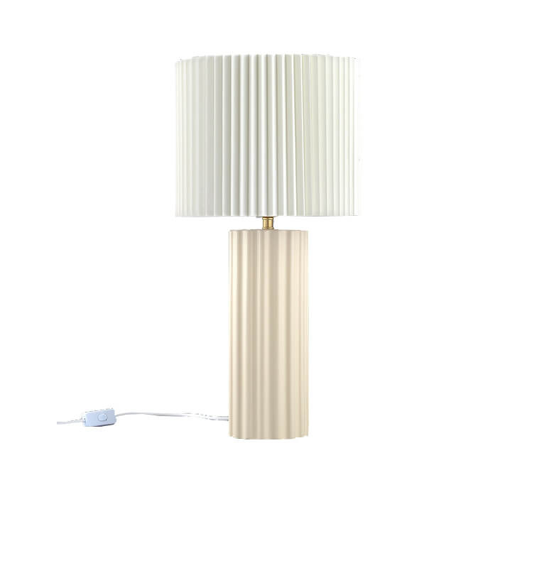Lampe de table-30x60cm-en céramique-blanc-abj