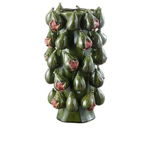 Vase en céramique-22x41cm-motif figues