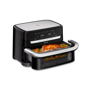 FRITEUSE ELECTRIQUE-TEFAL-DUAL EASY FRY FLEX SANS HUILE-2700W-NOIRE