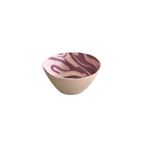 Bol en melamine-15x6,3cm-effet marbre-beige-Burgundy