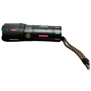 Lampe torche a led-5x16cm-1000w-telescopique en alu