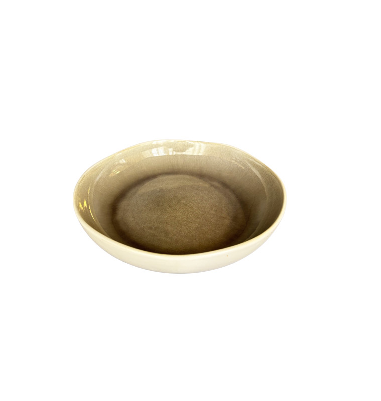 assiette-creuse-225-cm-en-ceramique-vert-kaki-et-blanc-mat