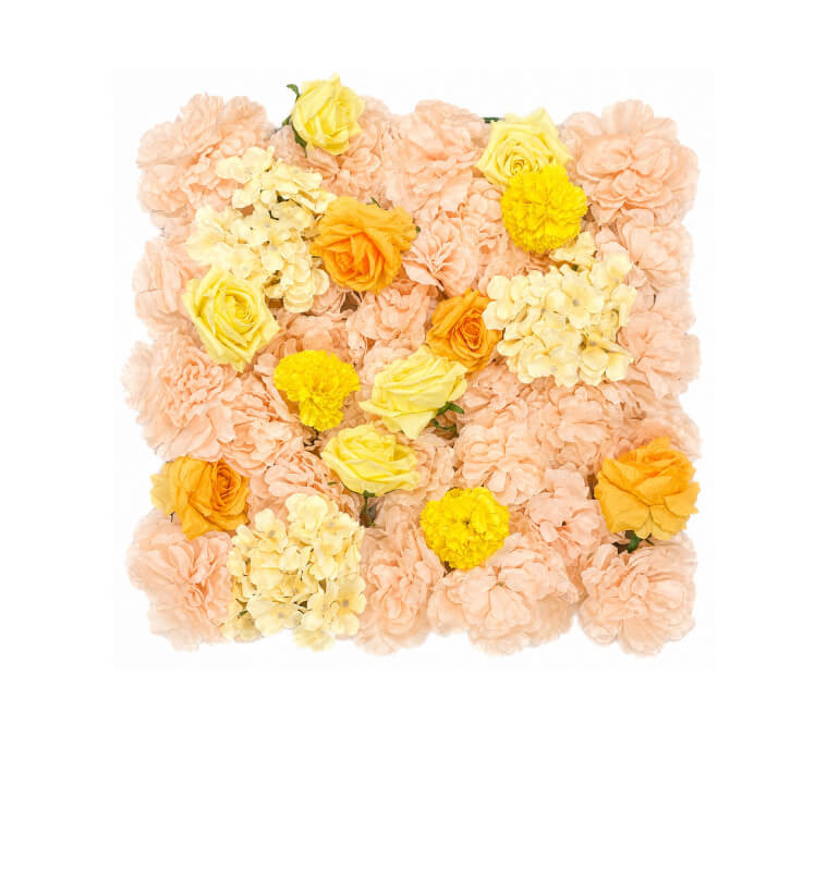 panneau-de-fleurs-artificielles-rose-et-jaune-50-x-50-cm