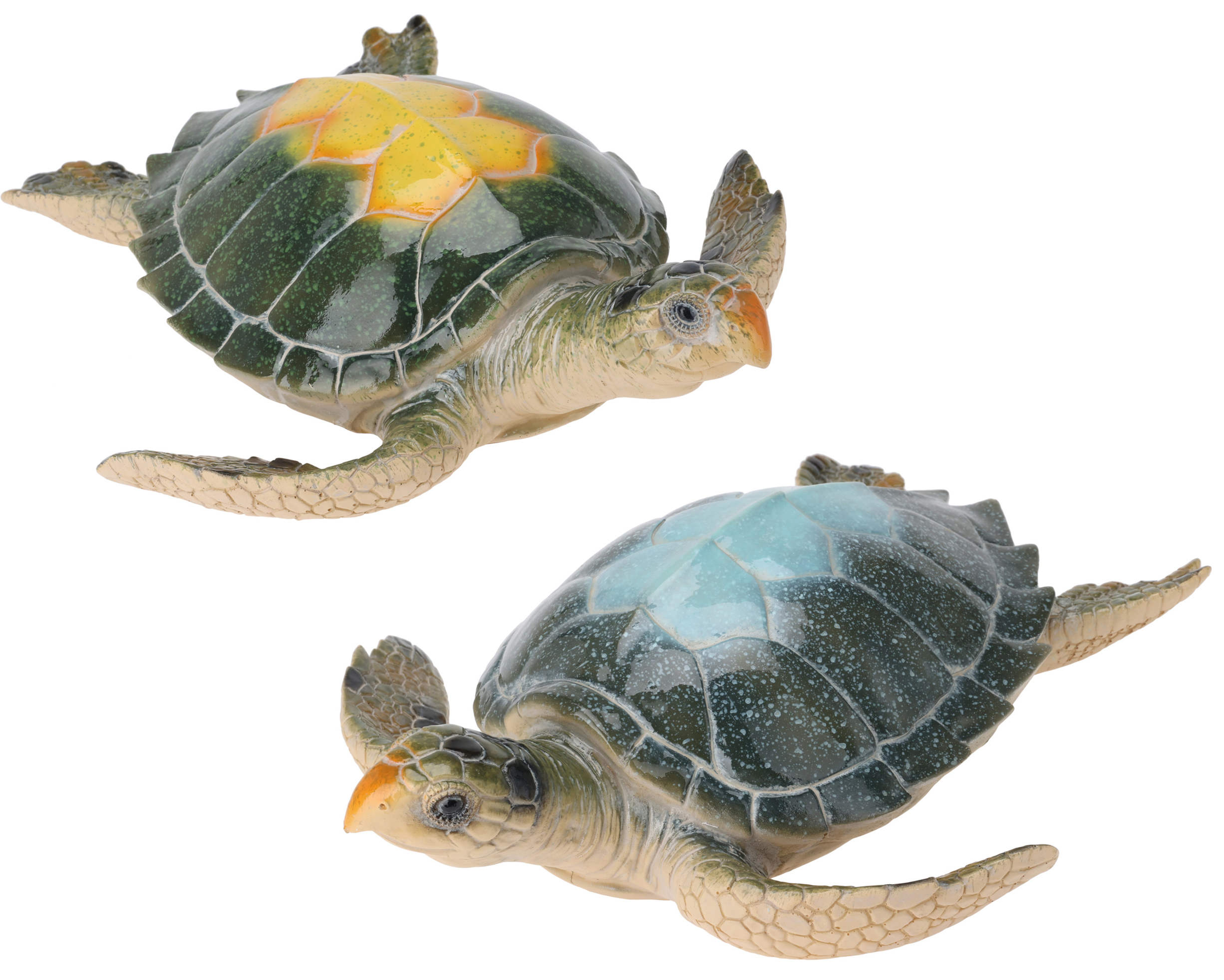 2er-set-deko-schildkroeten-aus-polyresin-schildkroete-wasserschildkroete-ca-35-x-29-x-10-cm