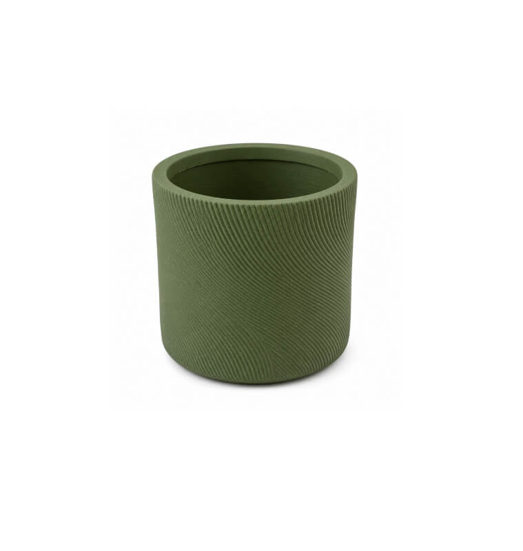 pot-d-exterieur-en-fibre-d-argile-vert-d-24-x-h-24-cm